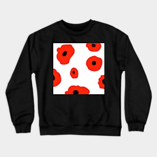 Red flowers pattern Crewneck Sweatshirt